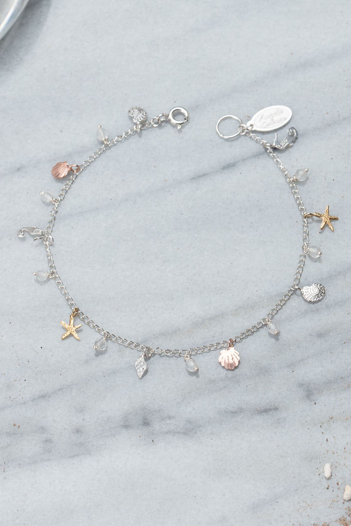 Seashell And Seahorse Charm Bracelet