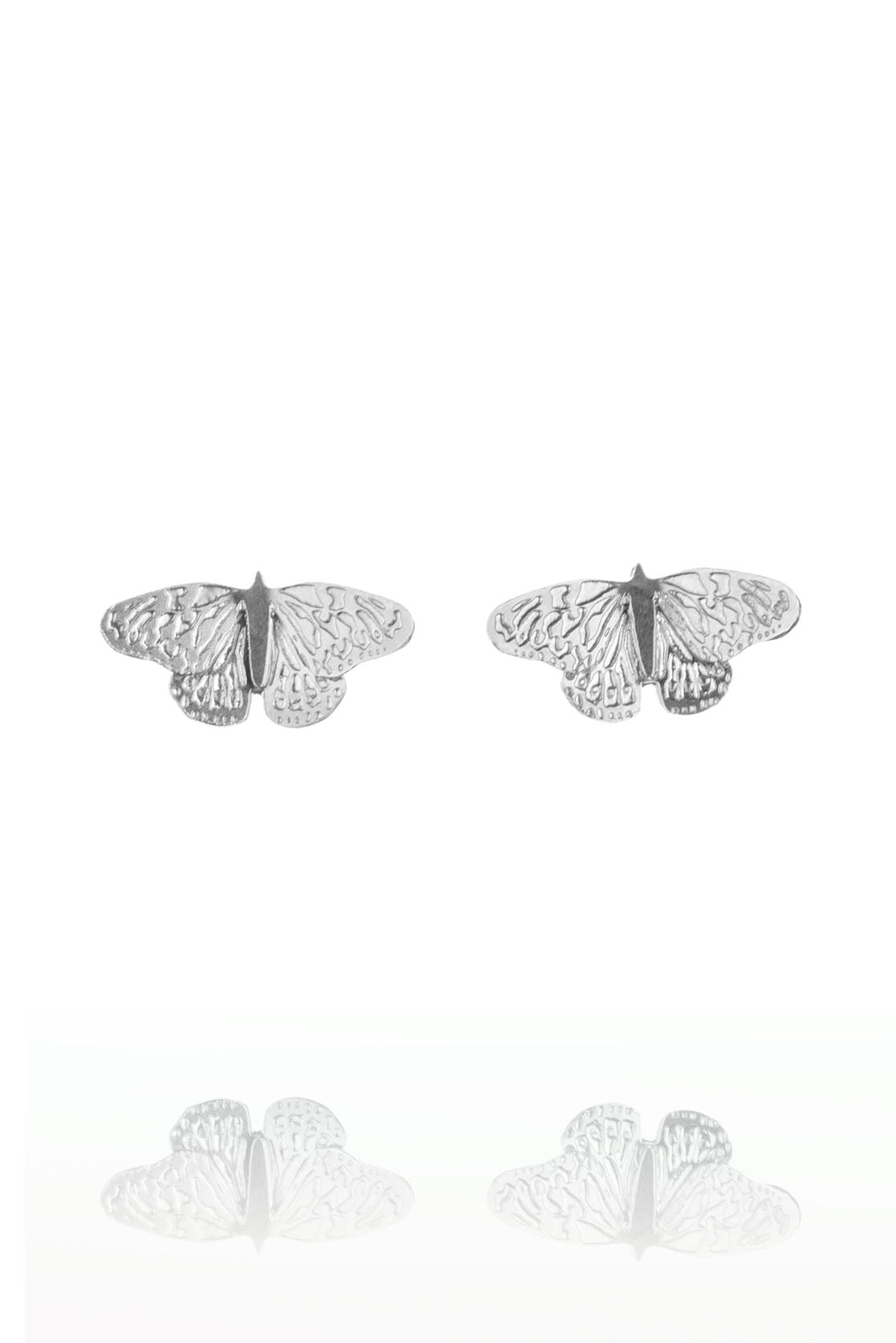 Butterfly Stud Earrings in Sterling Silver or Gold