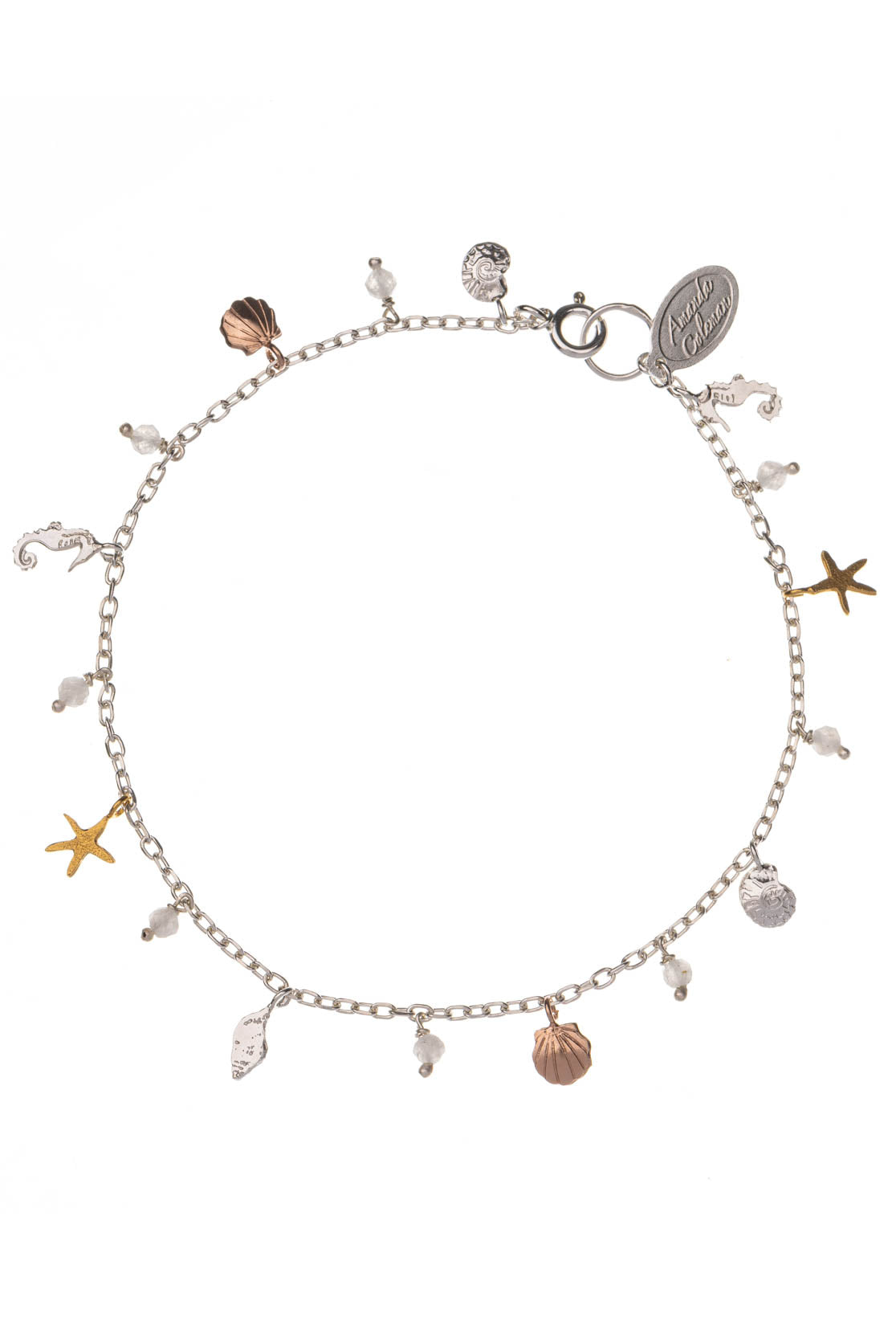 Seashell And Seahorse Charm Bracelet