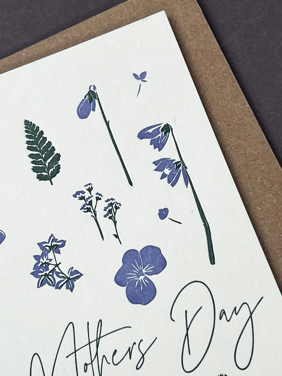 Mother's Day Flower Card | Letterpress Mothers Day Card
