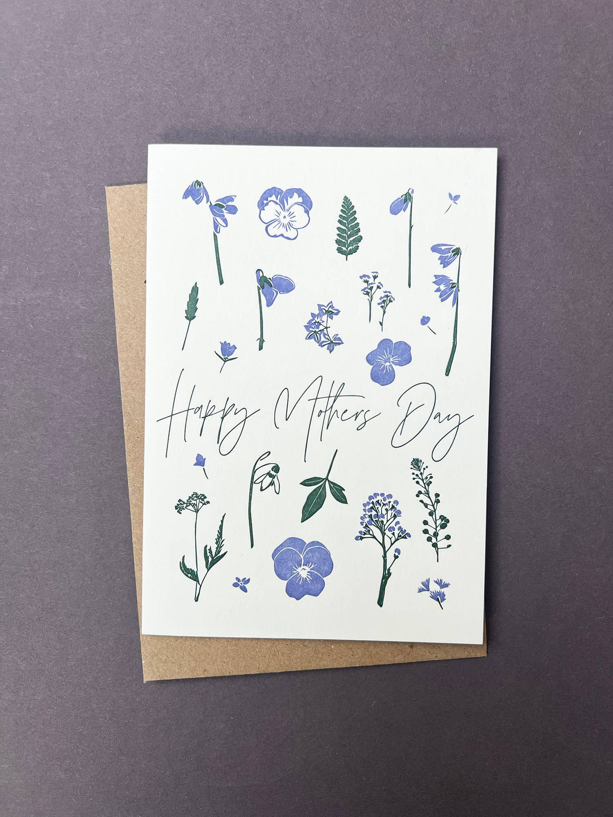 Mother's Day Flower Card | Letterpress Mothers Day Card