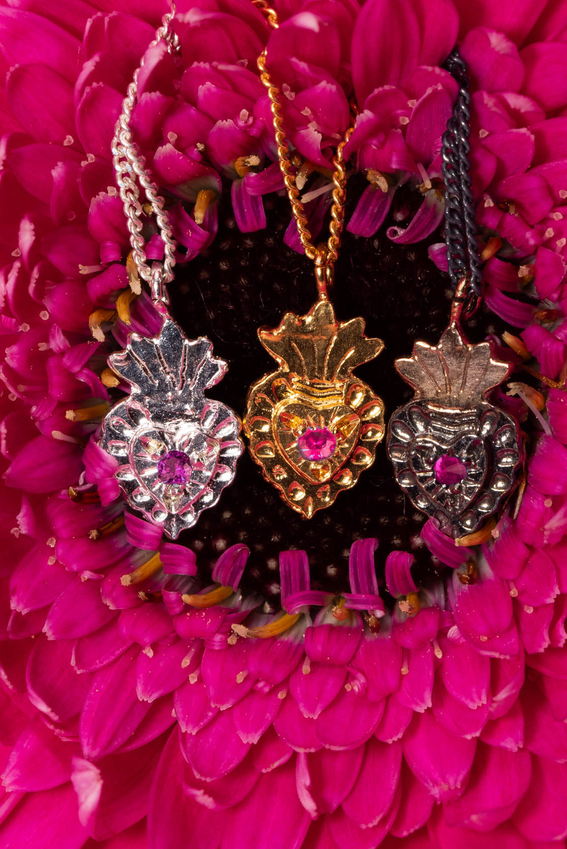 milagro heart pendants