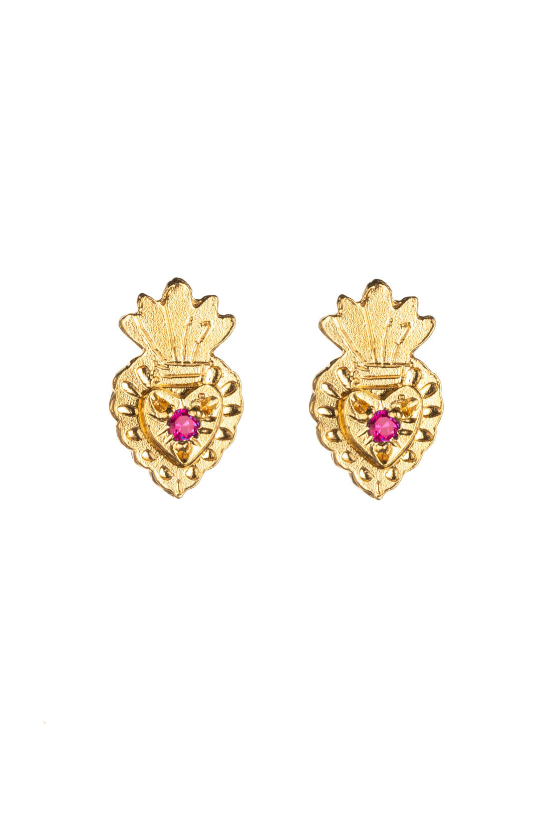 Milagro Heart Stud Earrings