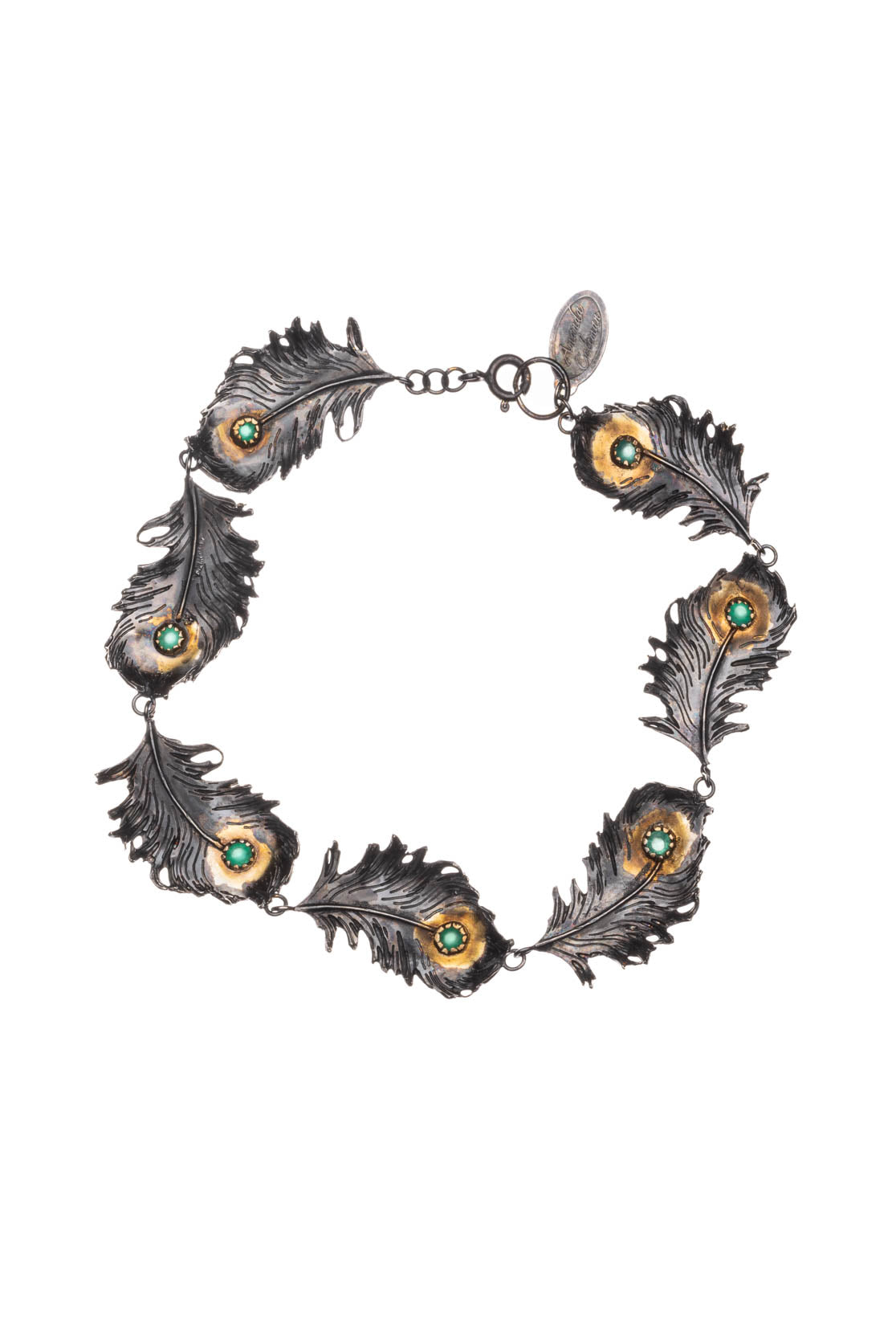 Seven Peacock Feather Bracelet