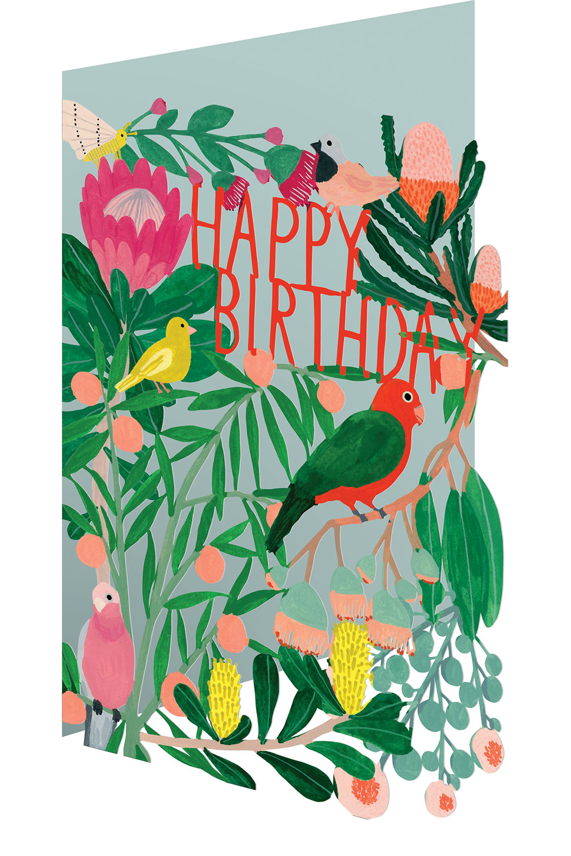 Parrot Laser Cut Birthday Card