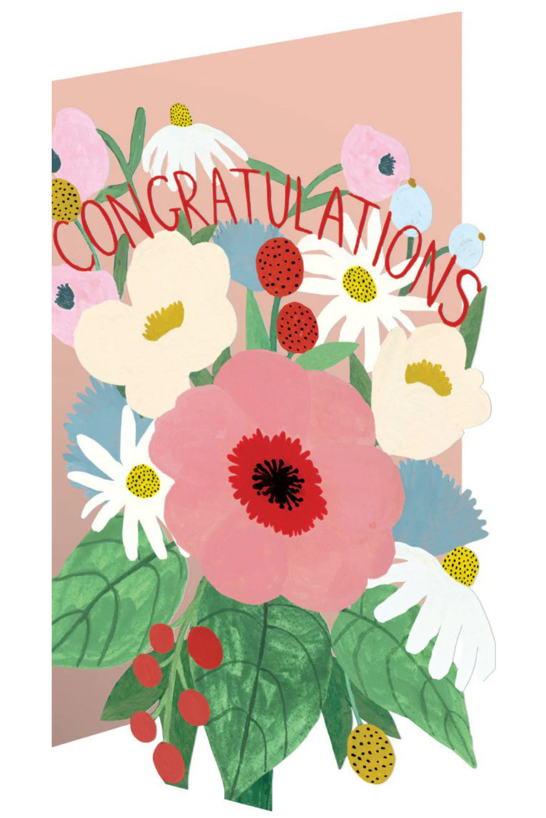 Floral bouquet Laser Cut Congratulations Card