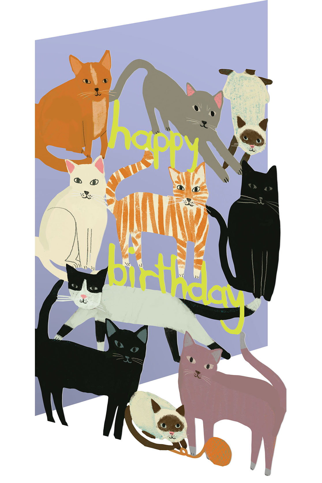 Purring Cats Lasercut Card