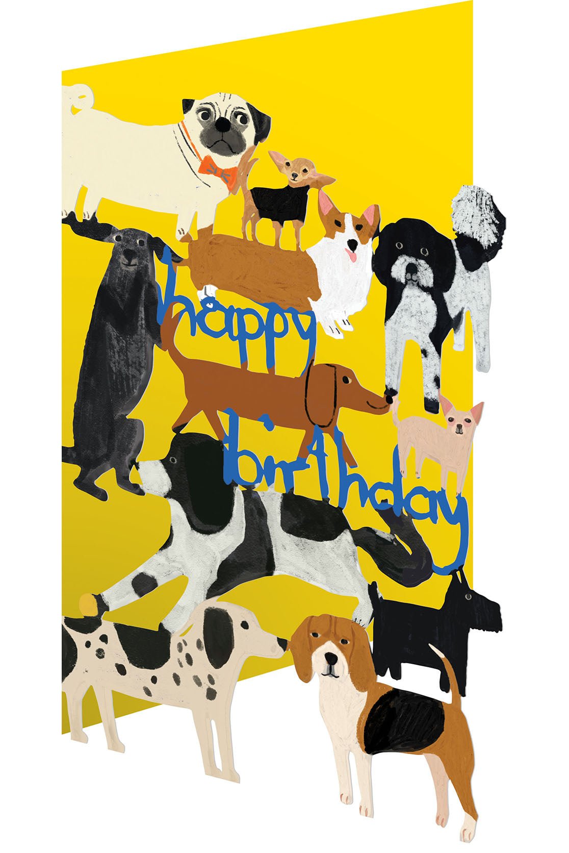 Happy Hounds Lasercut Birthday Card