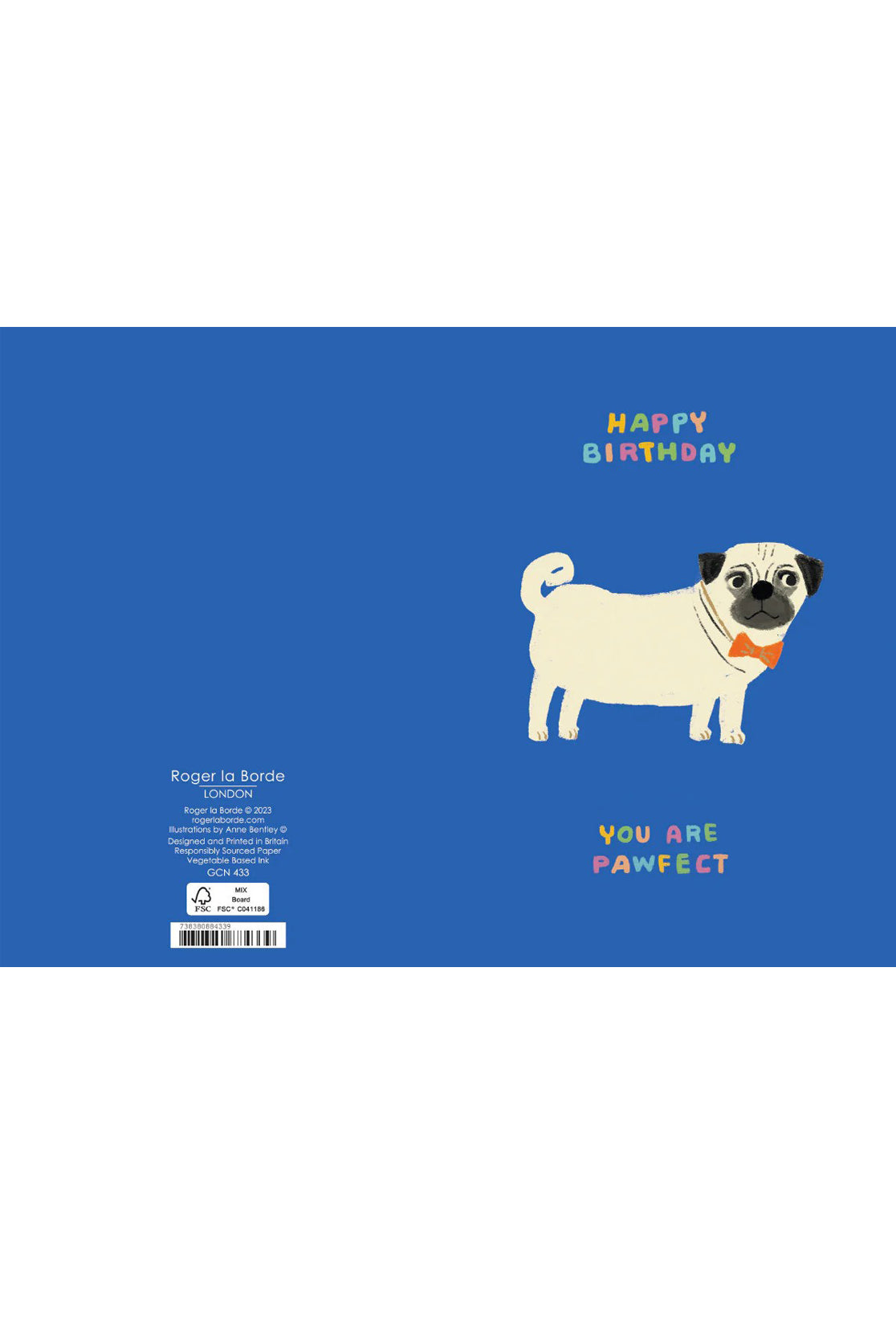 You Are Pawfect Pug Birthday Card