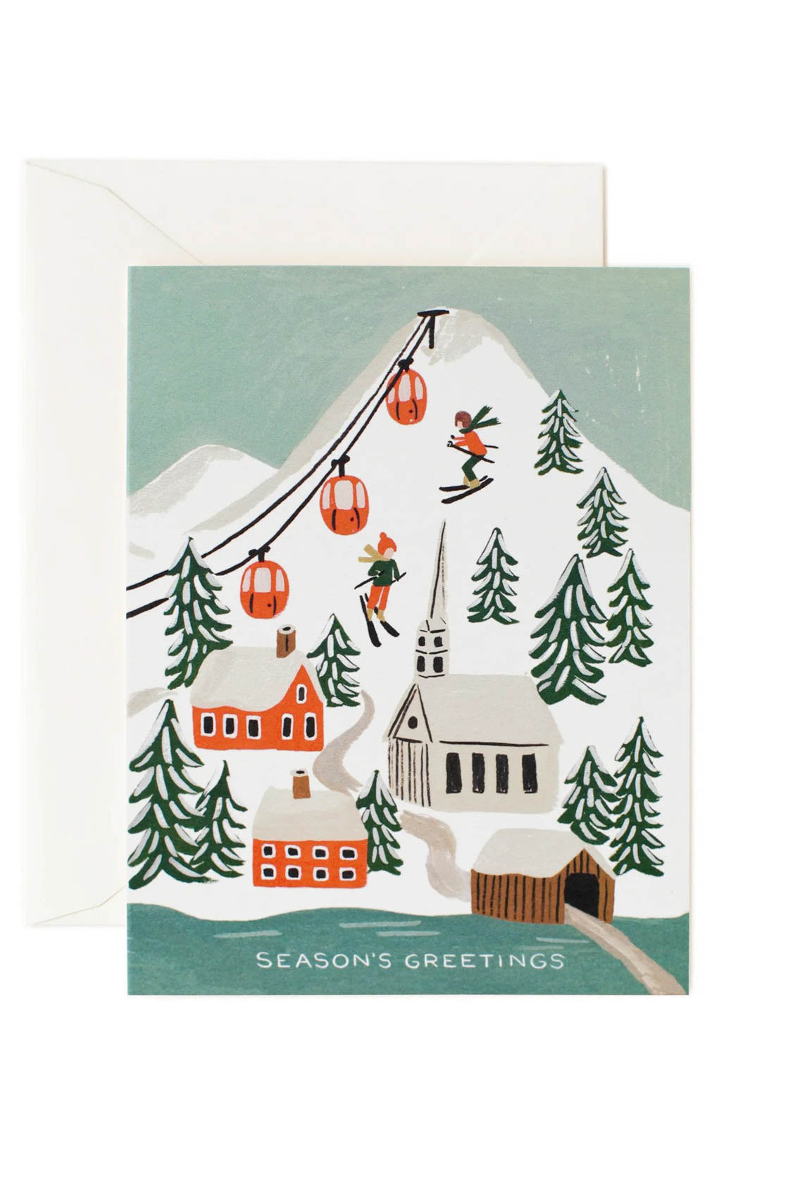 Holiday Snow Scene Christmas Card