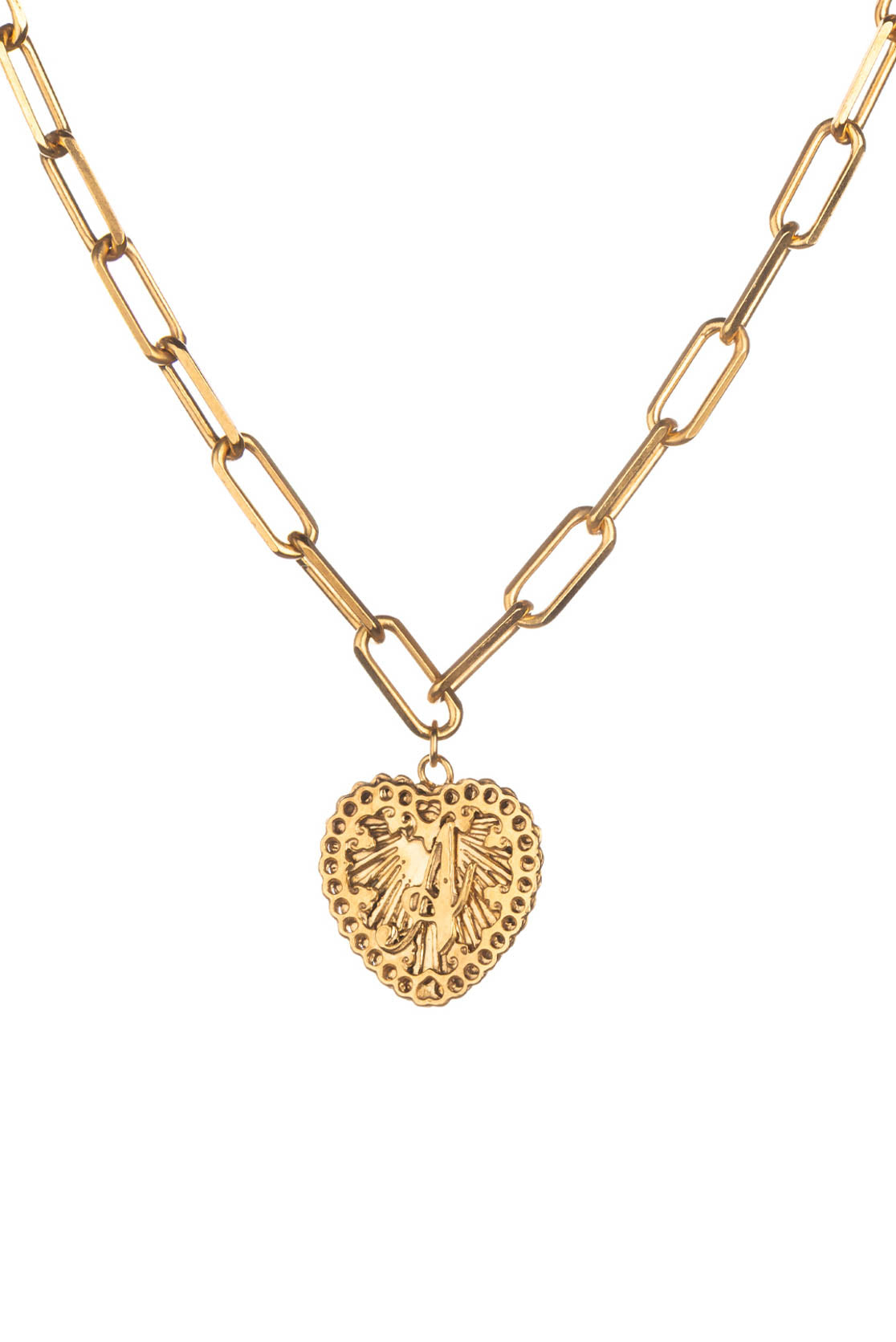 Love Letter Necklace on Paper Clip Chain