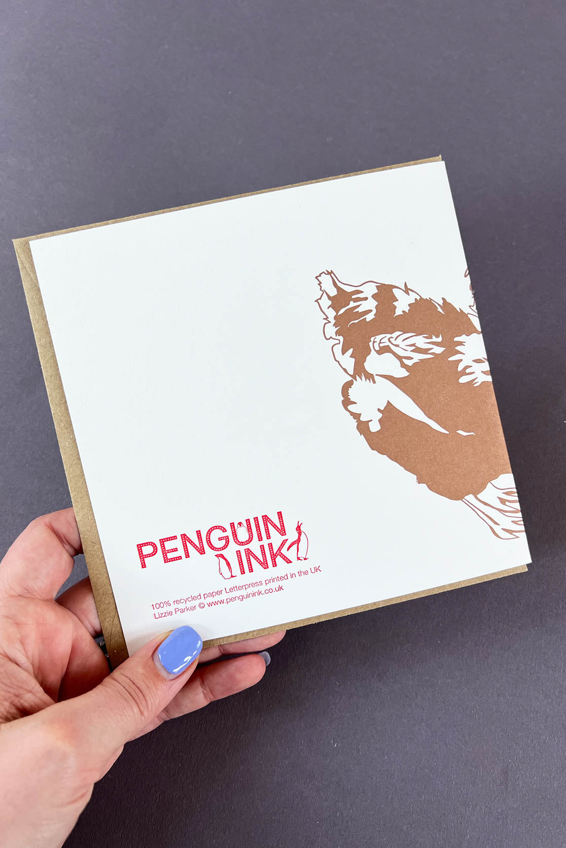 Three Hens Letterpress Greetings Card