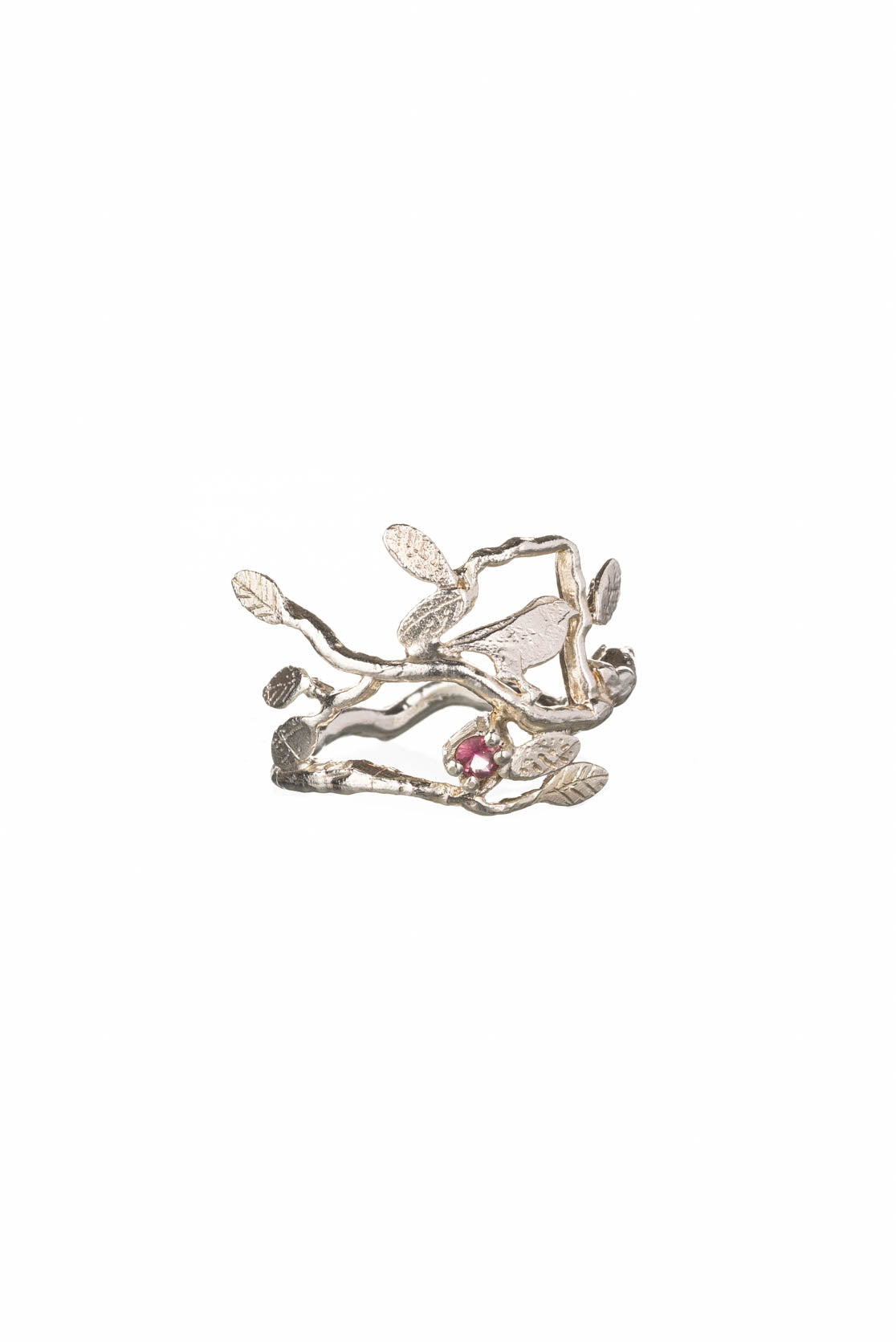 Bird and Leaves Ring