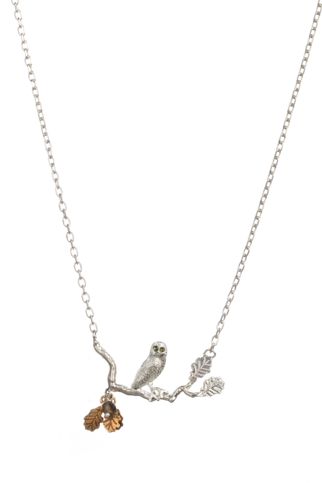Owl On Branch Necklace