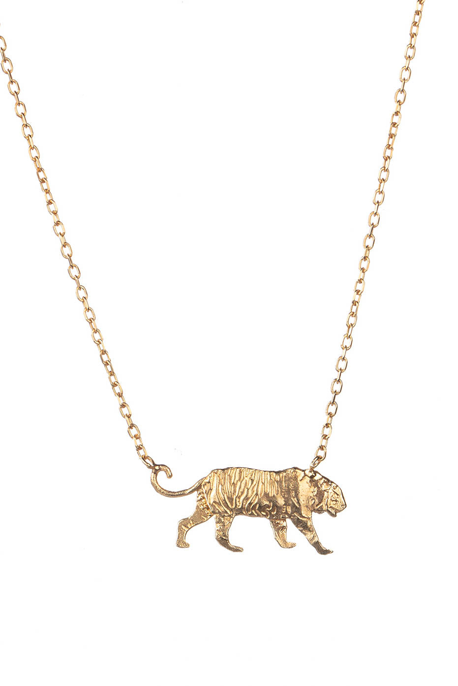 24K Yellow Gold Color Men's Tiger Pendant Atmospheric Gold Plated Tiger  Necklace Chain Pendants for Men