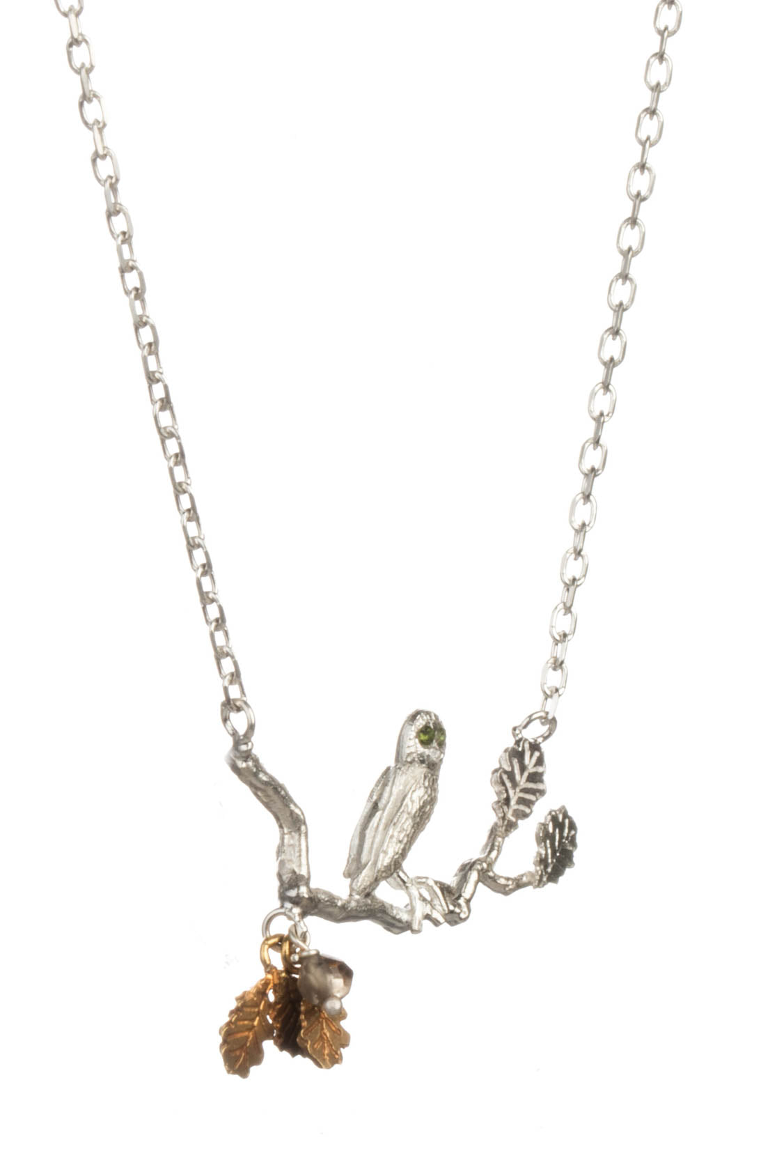 Owl On Branch Necklace