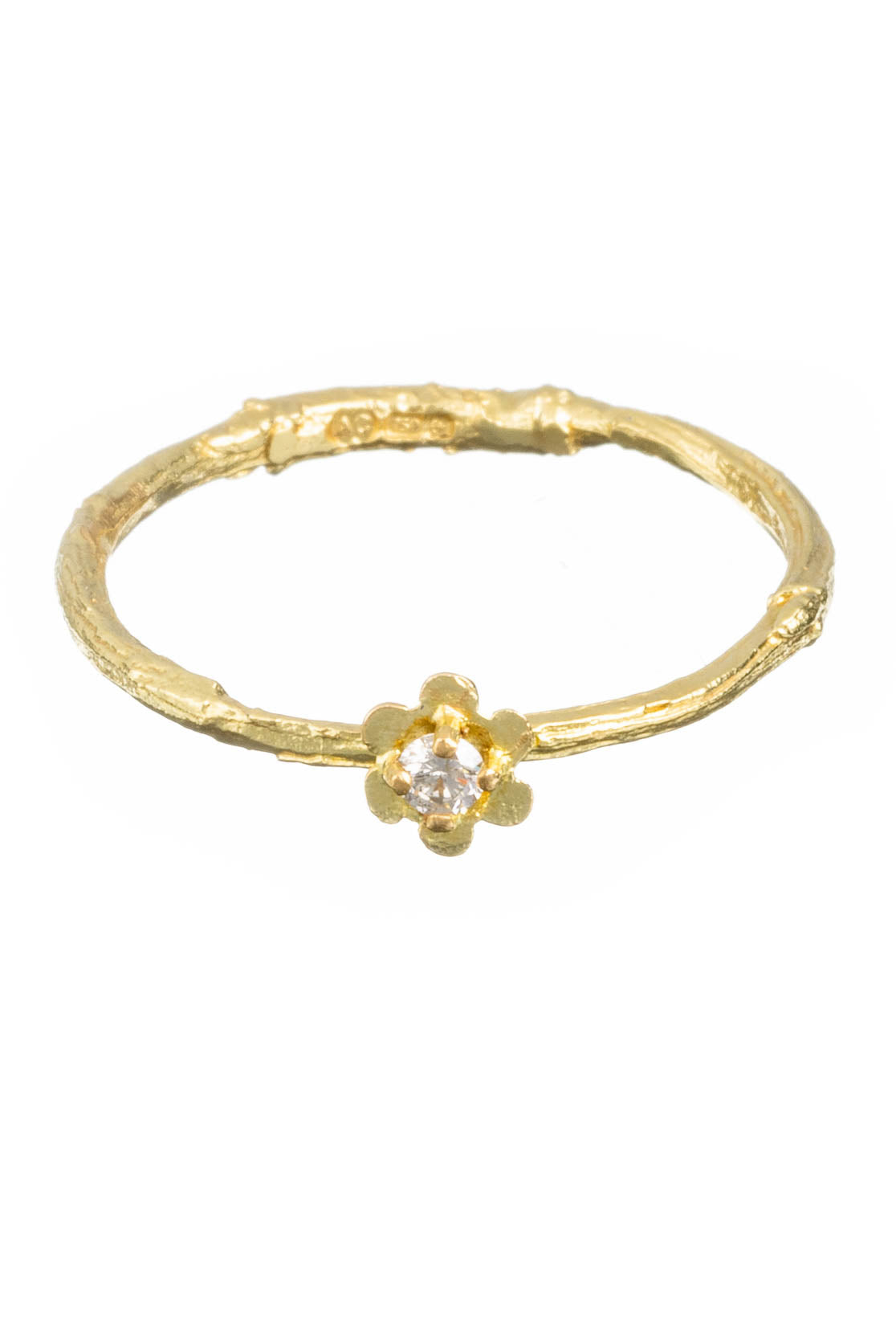 Diamond Flower Ring In 18ct Gold