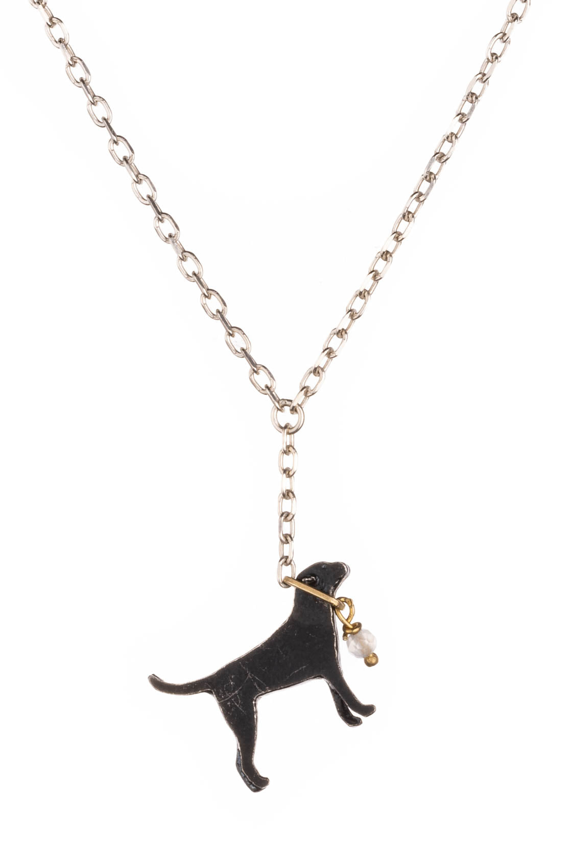 handmade black labrador necklace