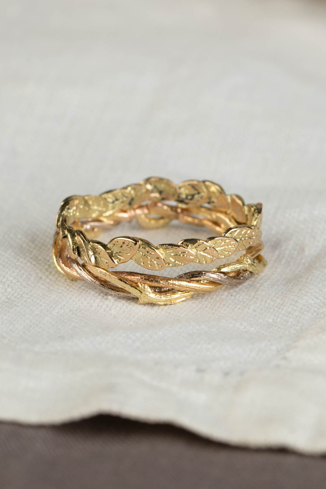 handmade 18ct gold ring inspired by nature