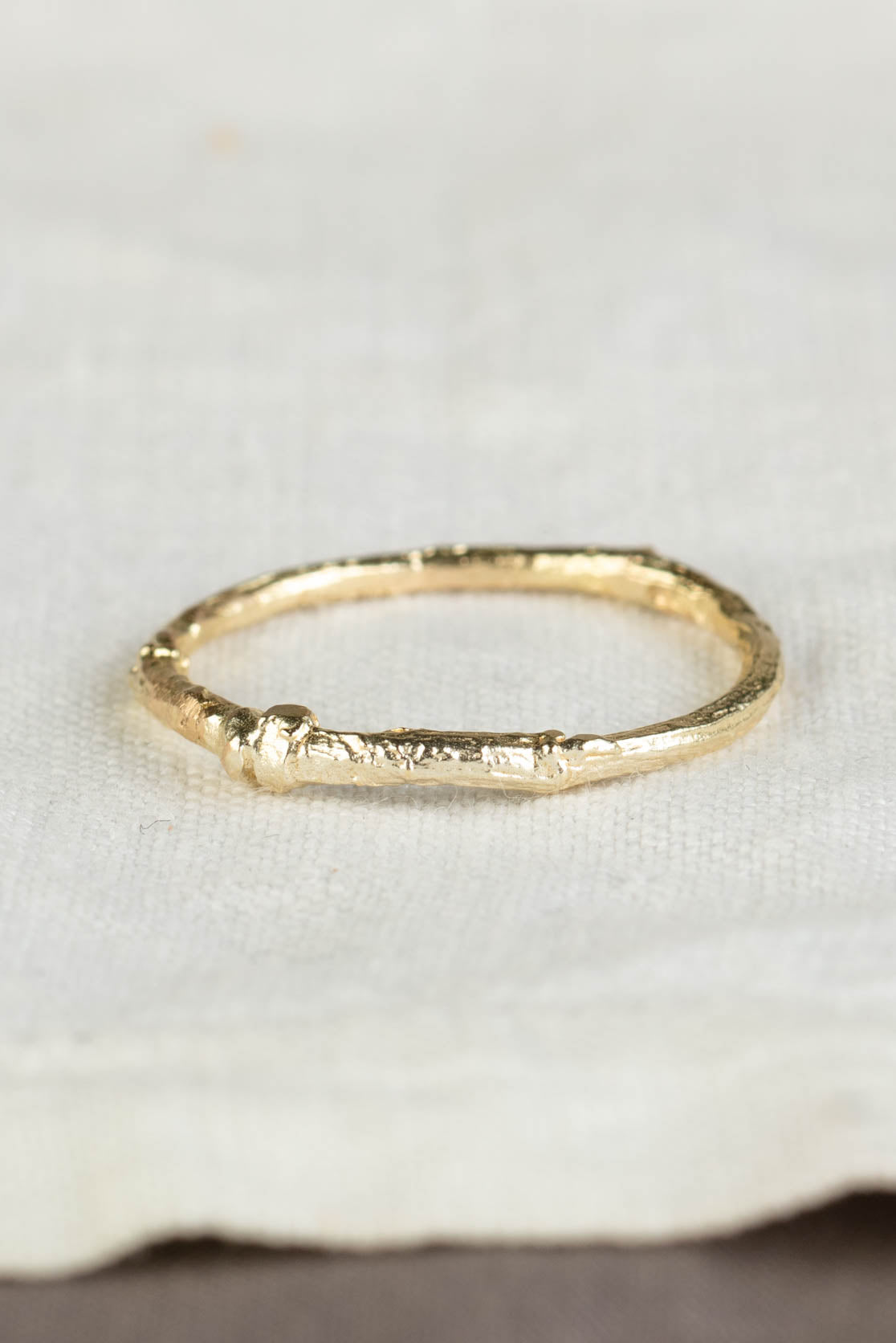alternative wedding ring twig ring in solid gold