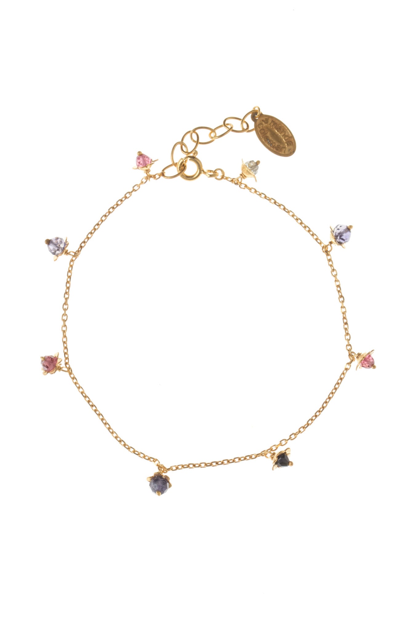 Gold and silver forget me not bracelet
