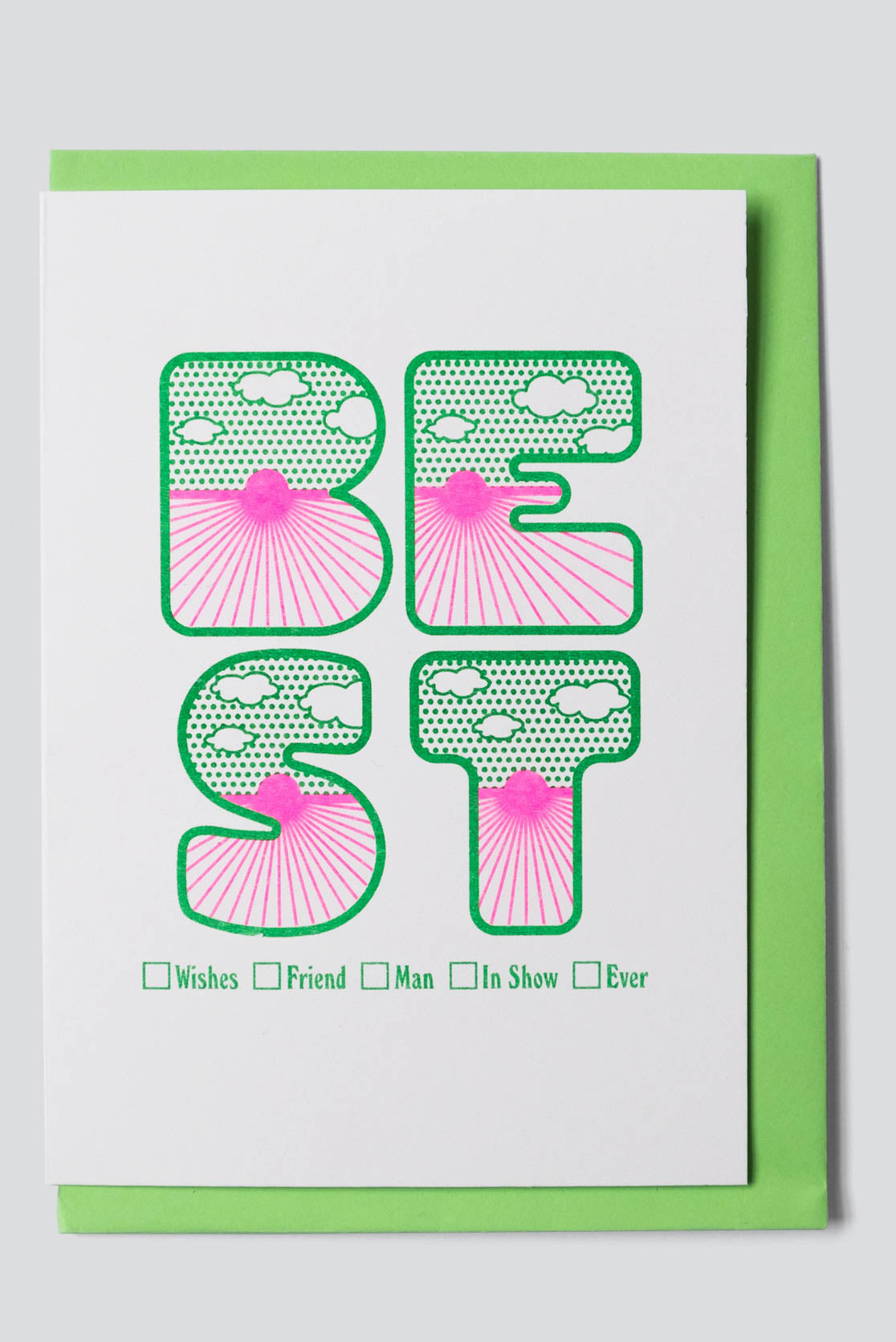 Four Letter Word Greetings Card - Best