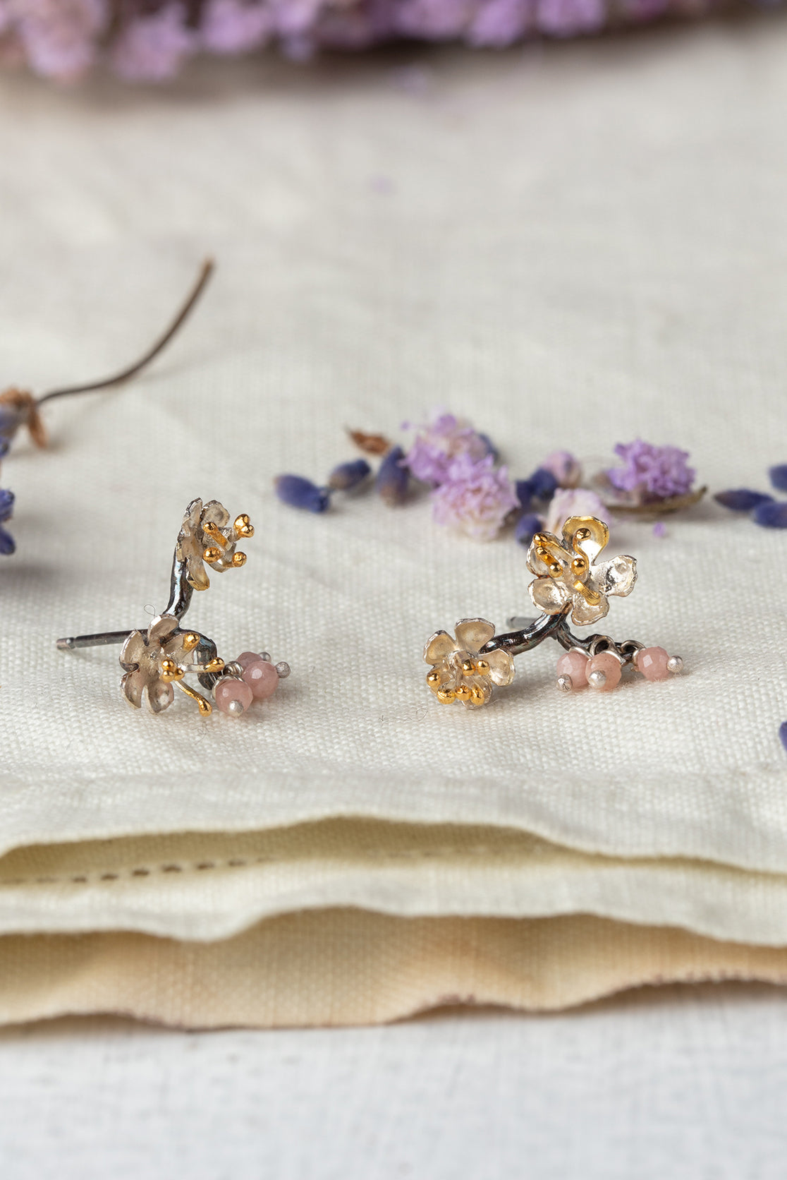 Almond Blossom Branch Earrings