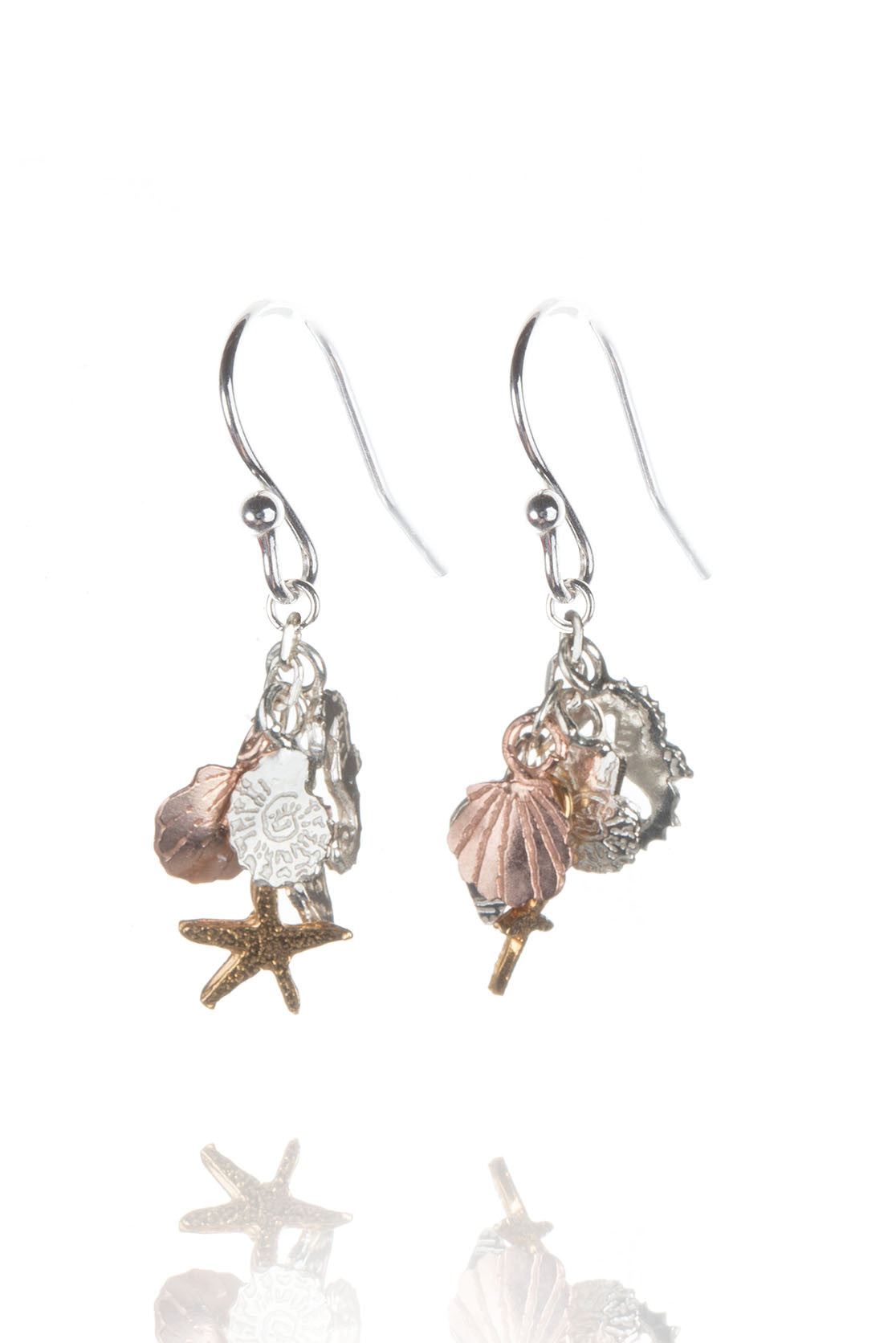 Seashells And Seahorse Drop Earrings