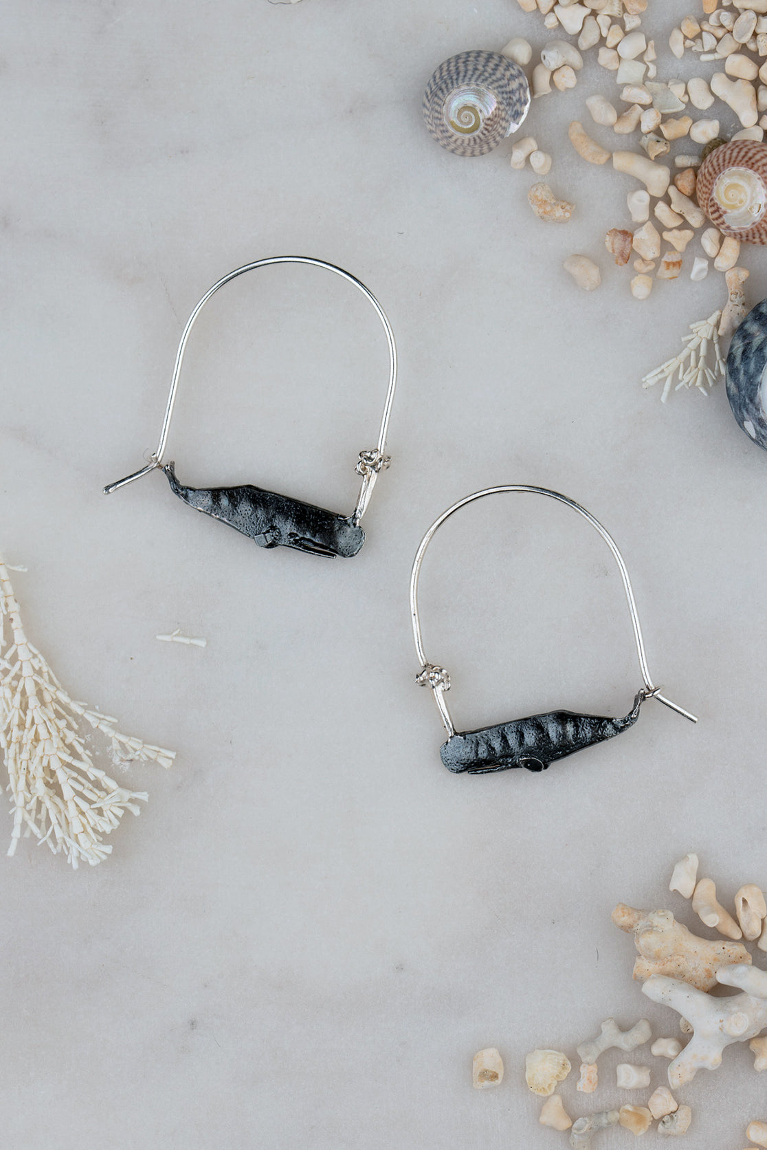 Handmade Whale Earrings