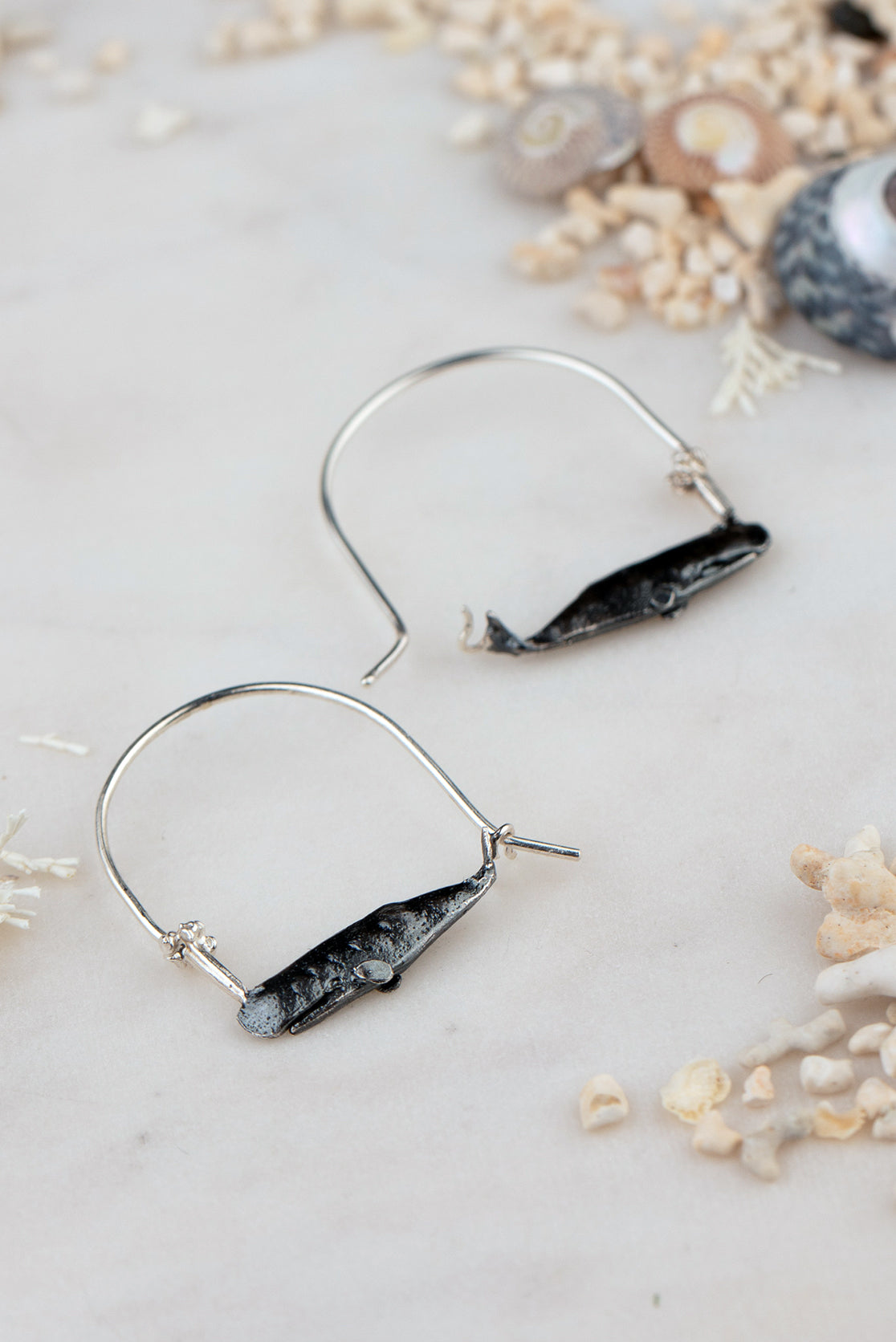 Handmade Whale Earrings