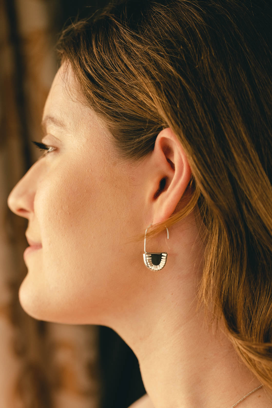 Deco Petal Hook Earrings