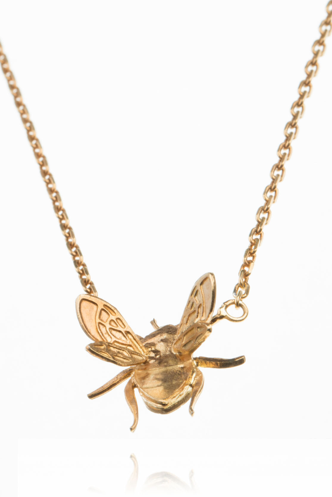 Bee Necklace in Sterling Silver or Gold