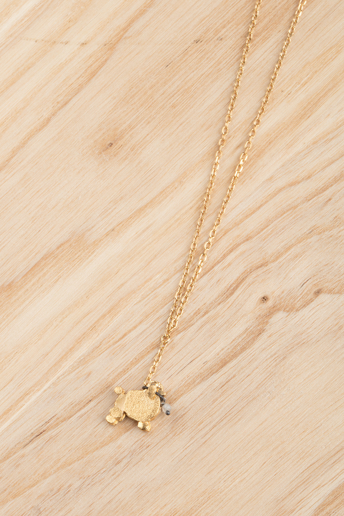 Gold Vermeil Poodle Necklace 