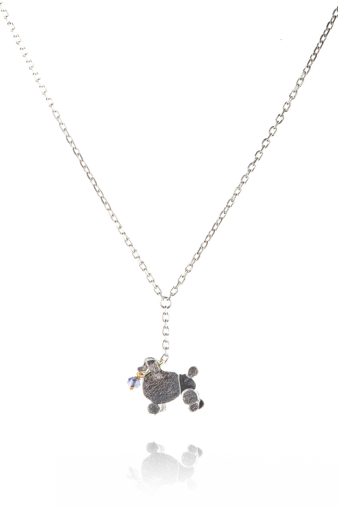 Sterling Silver Poodle Necklace 
