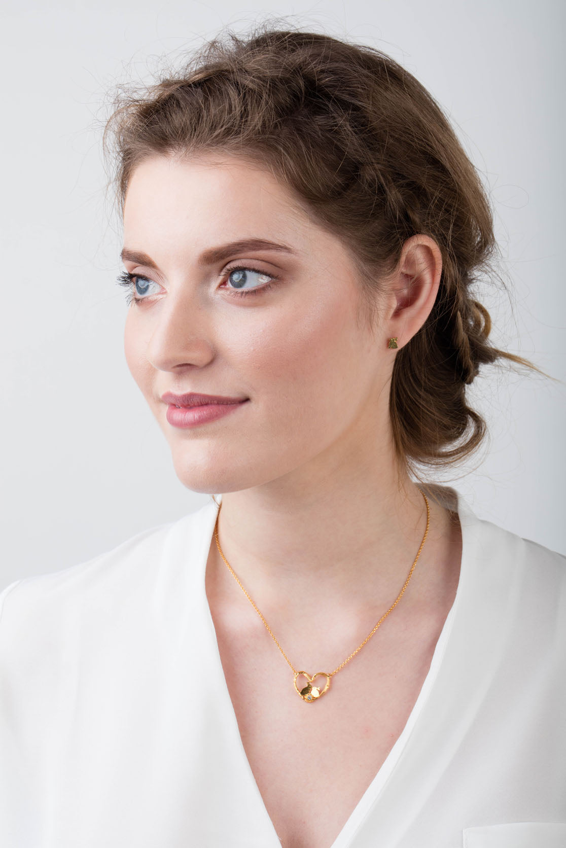 Kissing Bunny Rabbits In A Heart Necklace - amanda coleman jewellery