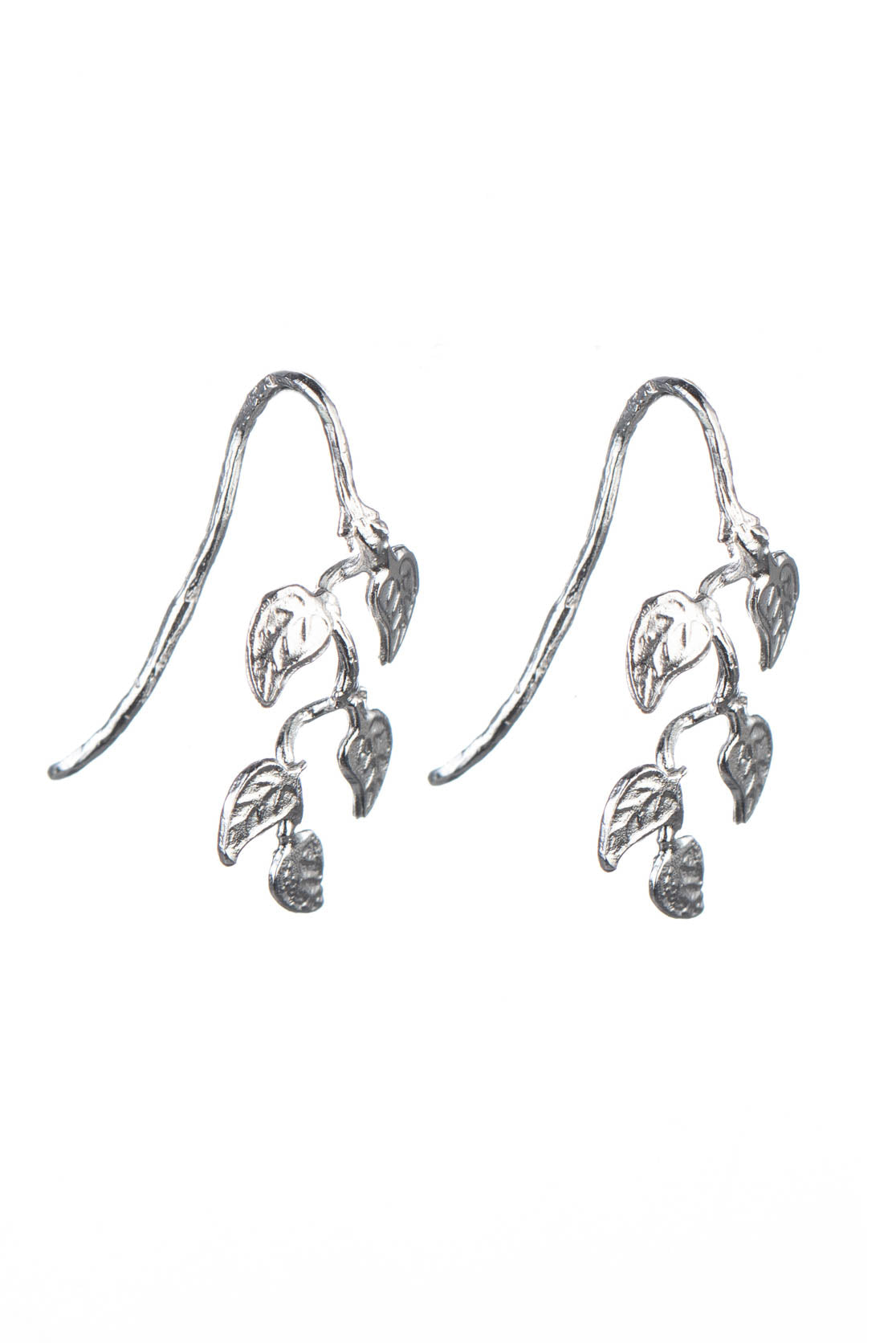 Handmade Vine Leaf Earrings on Hooks