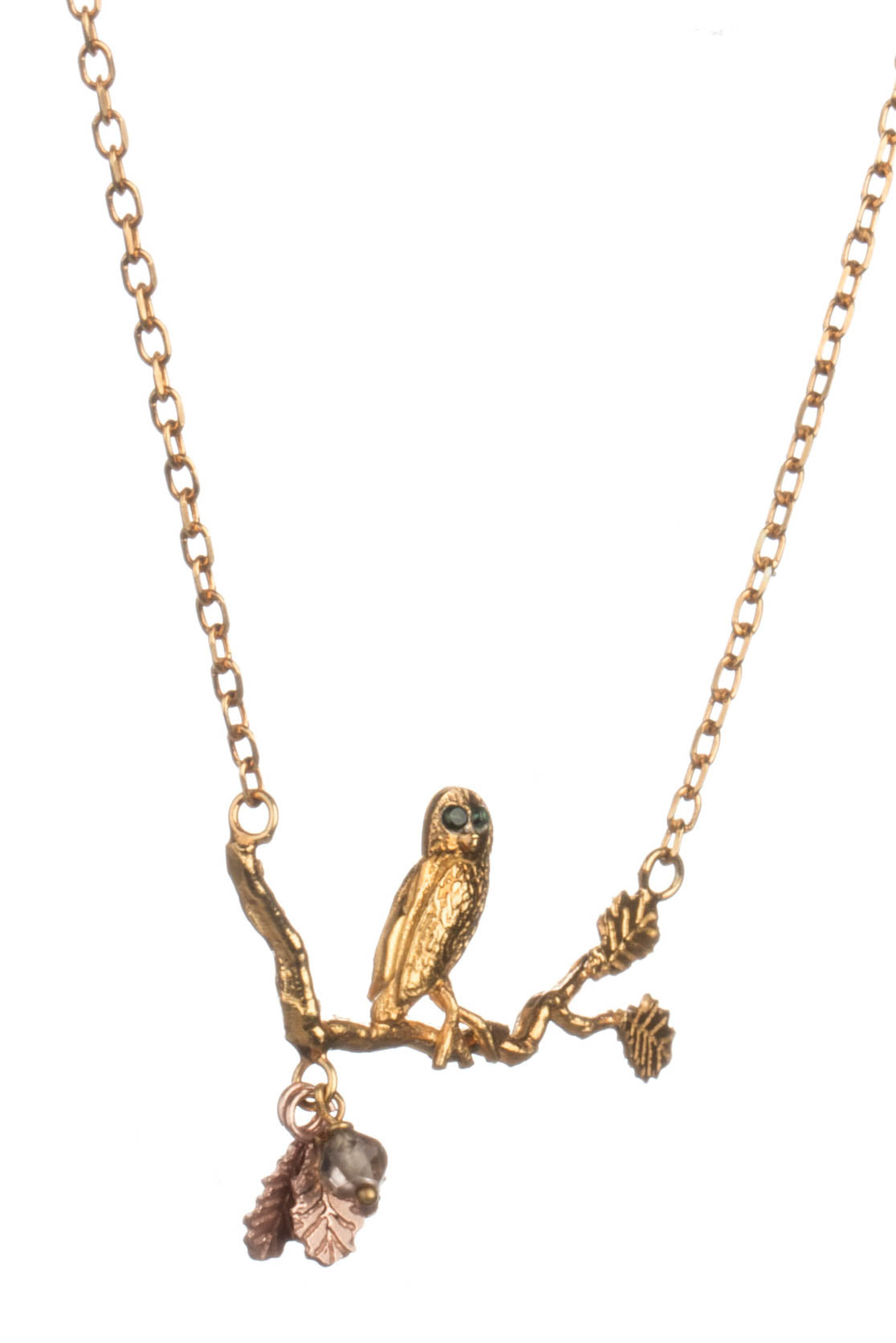 Owl On Branch Necklace