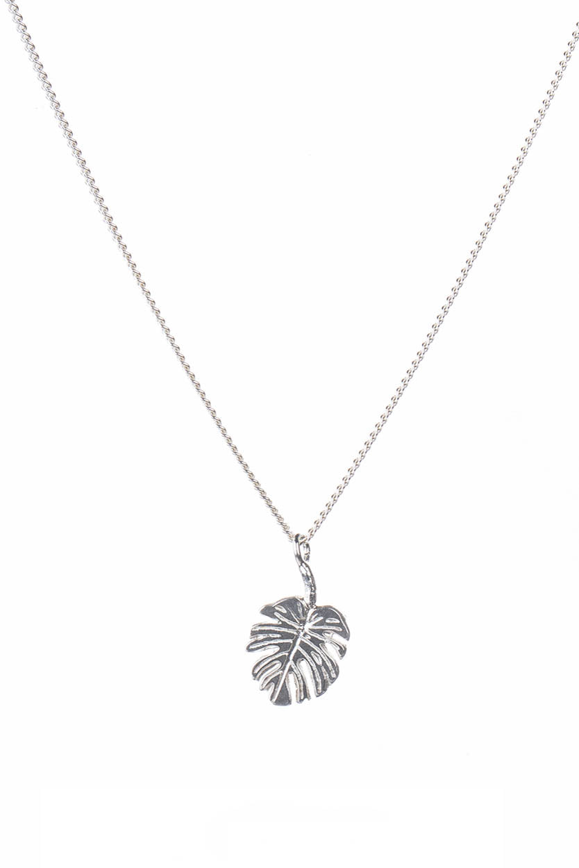 Monstera leaf necklace