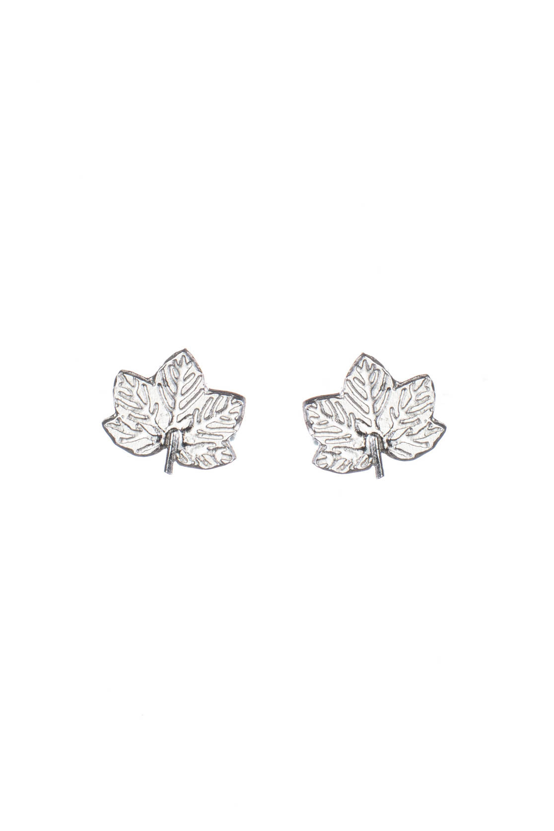 Small Sycamore Leaf Stud Earrings