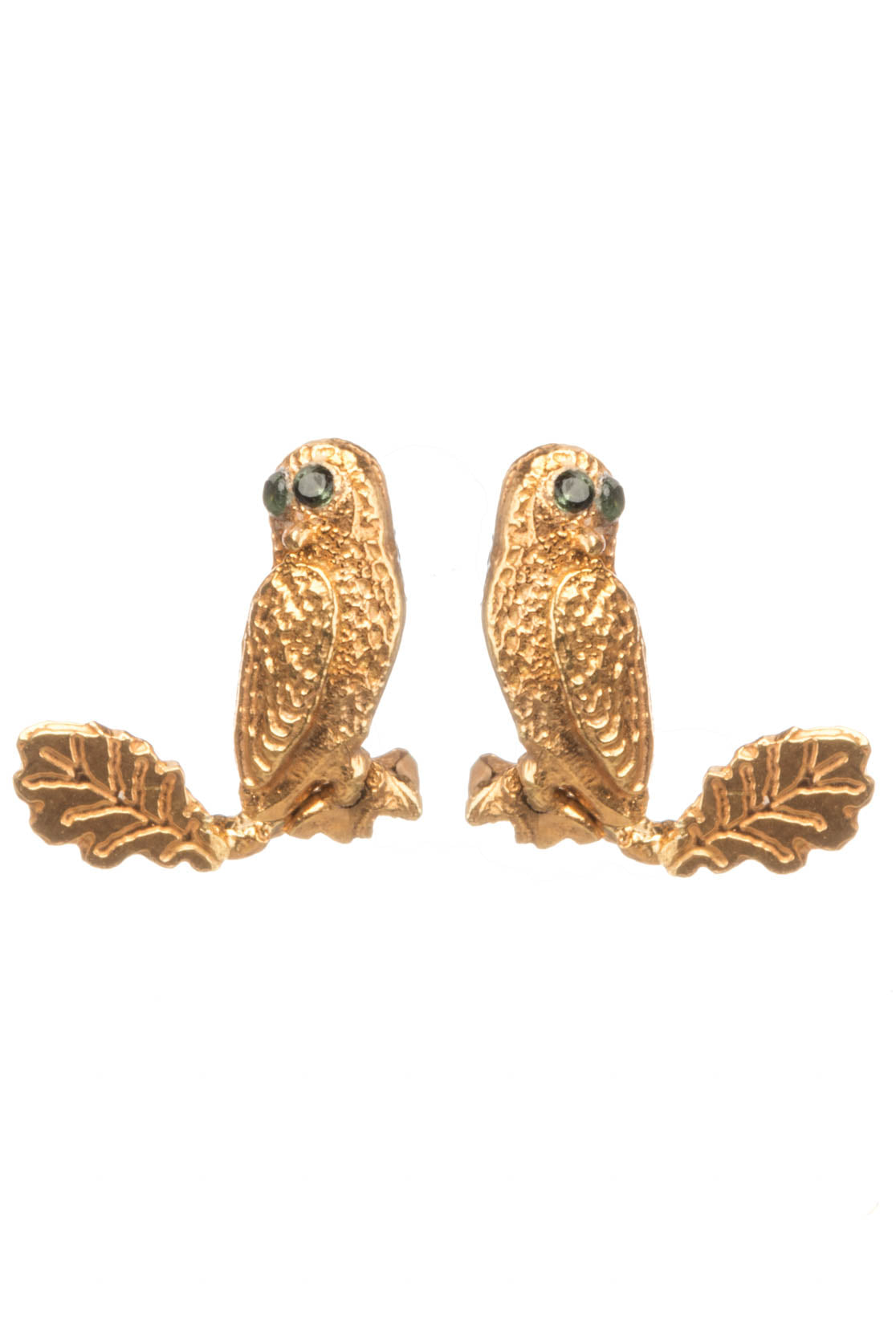 Owl With Oak Leaf Earring