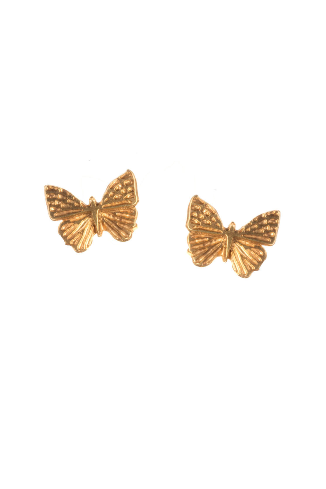 Sterling Silver or Gold Butterfly Earrings - Mini Studs